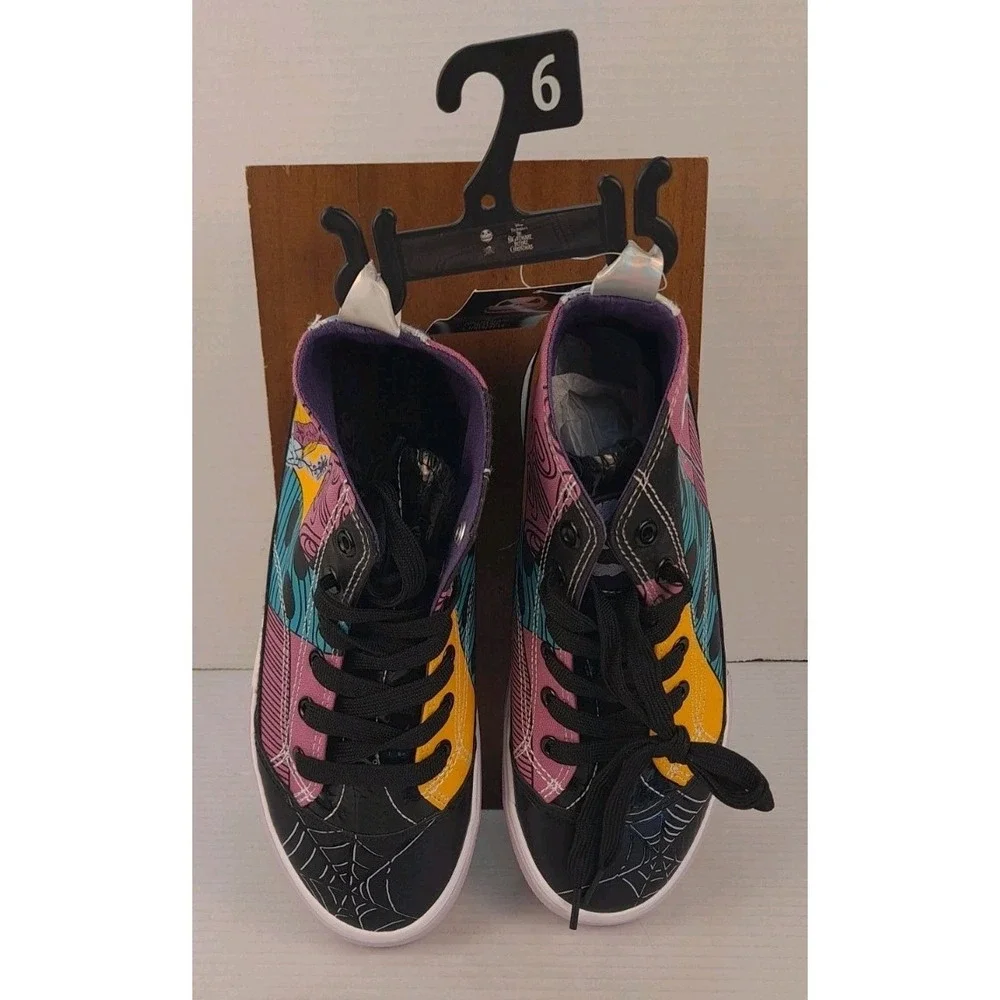 Disney The Nightmare Before Christmas Jack &‎ Sally High Top Shoes Size 6 NWT